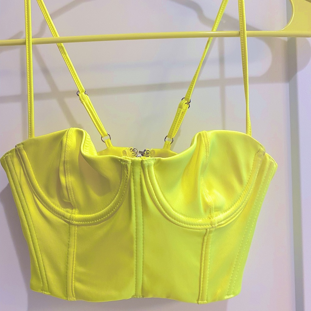 Neon corset bra/crop top